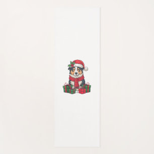 Australian Shepherd Dog Christmas Parties Holiday Yoga Mat