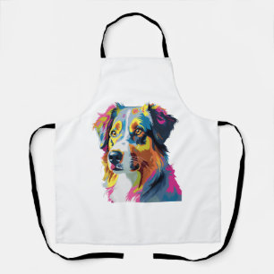 Australian Shepherd Dog Colourful 5 Apron