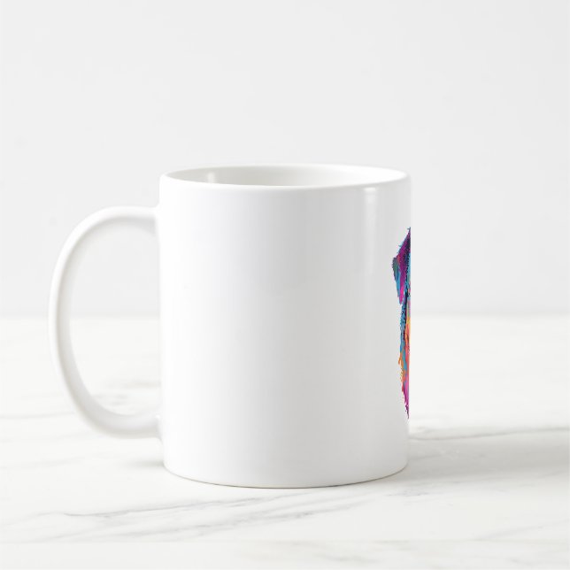 Australian Shepherd Dog Colourful  Coffee Mug (Left)