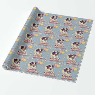 Australian Shepherd Dog Colourful  Wrapping Paper