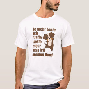 Australian Shepherd Dog Does Not Like People T-Shirt