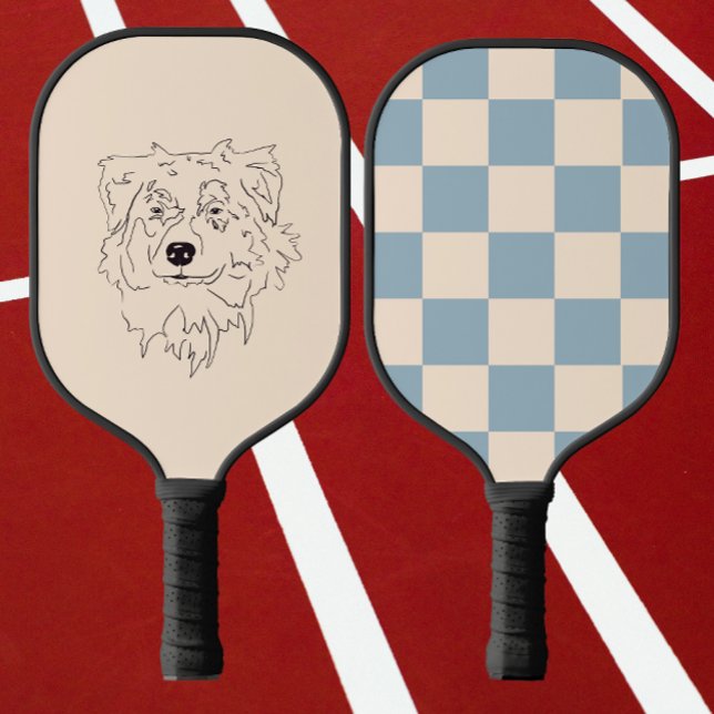 australian shepherd, dog drawing pickleball paddle (Creator Uploaded)
