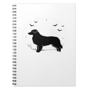 Australian Shepherd Dog – Halloween Moon Silhouett Notebook