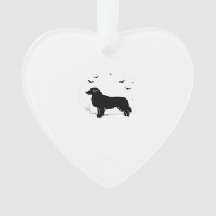 Australian Shepherd Dog � Halloween Moon Silhouett Ornament