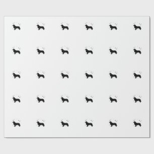 Australian Shepherd Dog � Halloween Moon Silhouett Wrapping Paper