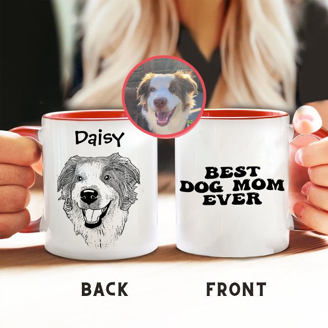 Australian Shepherd Dog Hand Drawing Personalised Mug (Creator Uploaded)