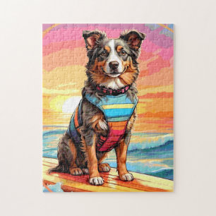 Australian Shepherd dog Jigsaw Puzzle