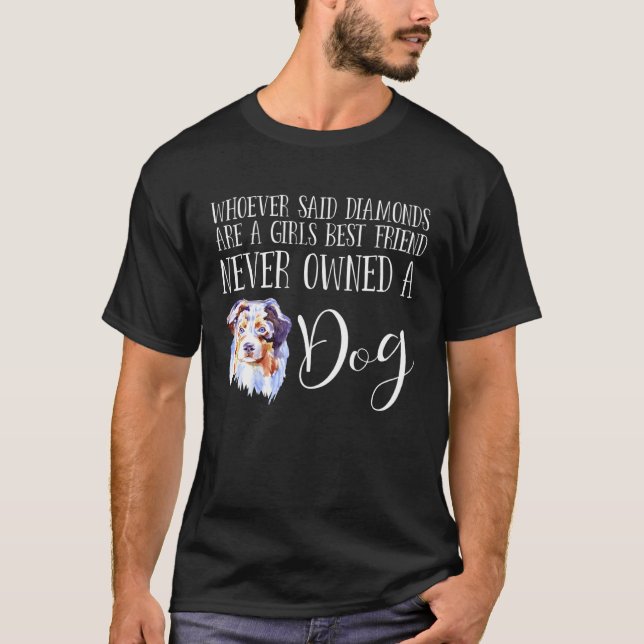 Australian Shepherd  Dog Love Miniature Love My Au T-Shirt (Front)