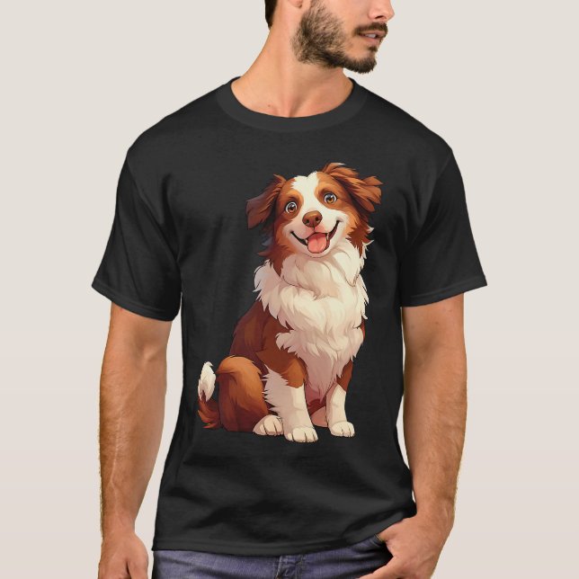Australian Shepherd Dog Lover Aussie Owner Walker  T-Shirt (Front)