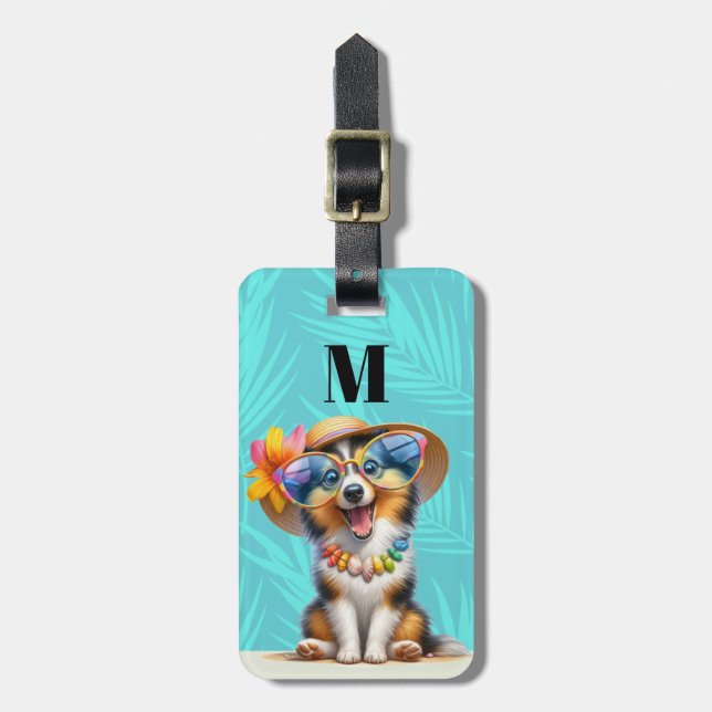 Australian Shepherd Dog Luggage Tags (Front Vertical)