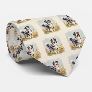 Australian Shepherd Dog Merle Long Tail Tie