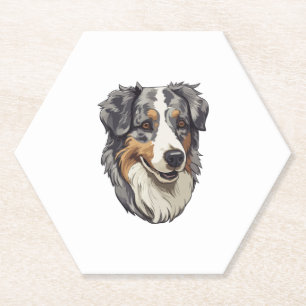 Australian shepherd Dog Paper Coaster