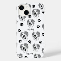 Australian Shepherd Dog Personalised Hand Drawing
