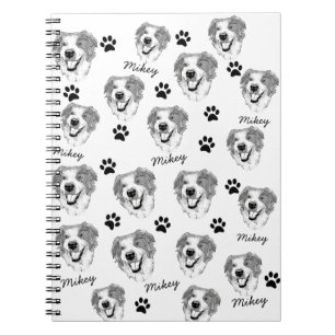 Australian Shepherd Dog Personalised Hand Drawing Notebook