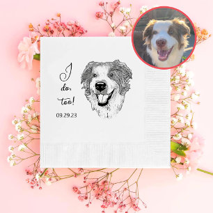 Australian Shepherd Dog Personalised I Do Too Napkin