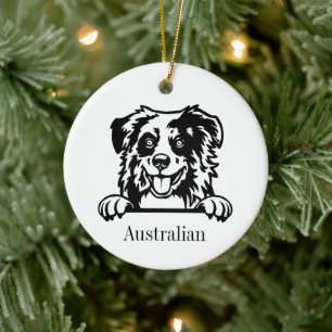 Australian Shepherd dog Personalised Pet Ornament