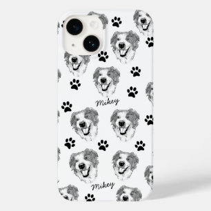 Australian Shepherd Dog Personalized Hand Drawing Case-Mate iPhone 14 Case