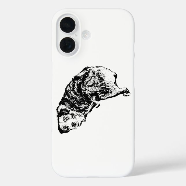 Australian Shepherd Dog Phone Case – Ink Style (Back)