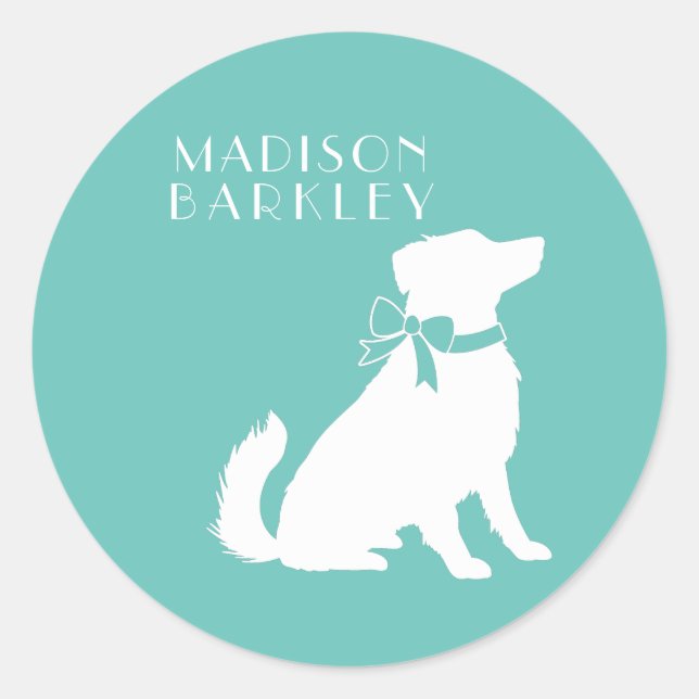 Australian Shepherd Dog Puppy Classic Round Sticker (Front)