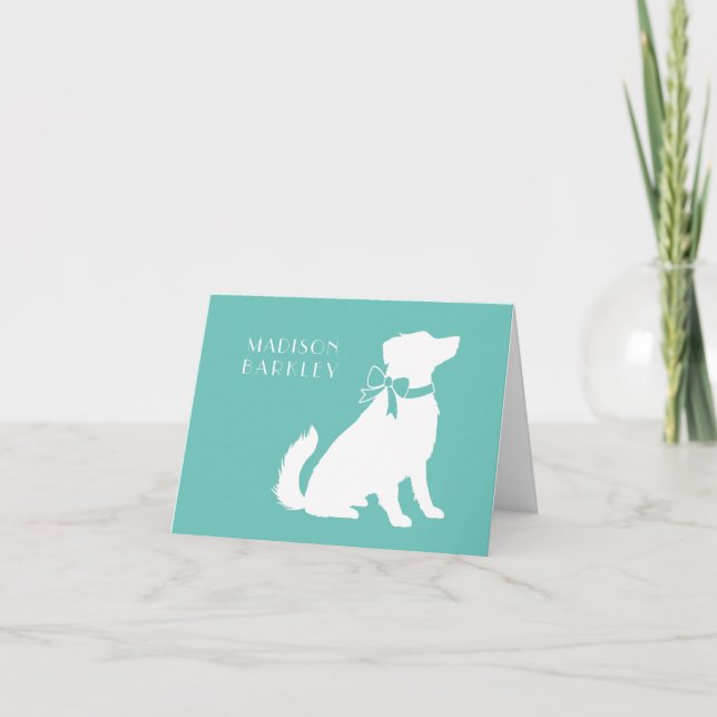 Australian Shepherd Dog Puppy Note Card (Front)
