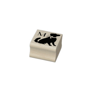 Australian Shepherd Dog Puppy Rubber Stamp