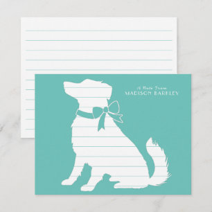 Australian Shepherd Dog Puppy Thank You Card