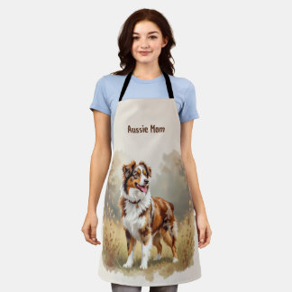 Australian Shepherd Dog Red Merle Aussie Apron