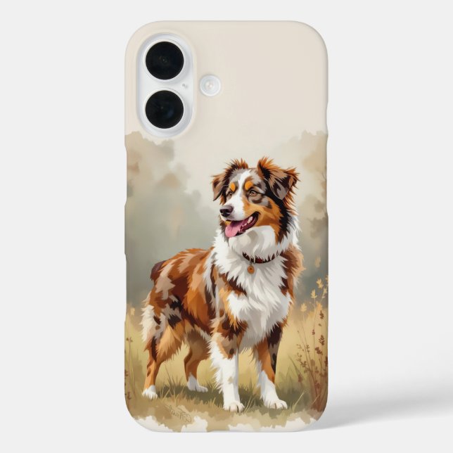 Australian Shepherd Dog Red Merle Aussie Case-Mate iPhone Case (Back)