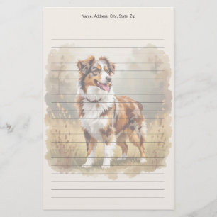 Australian Shepherd Dog Red Merle Aussie Stationery