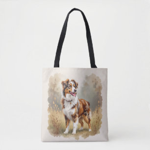 Australian Shepherd Dog Red Merle Aussie Tote Bag