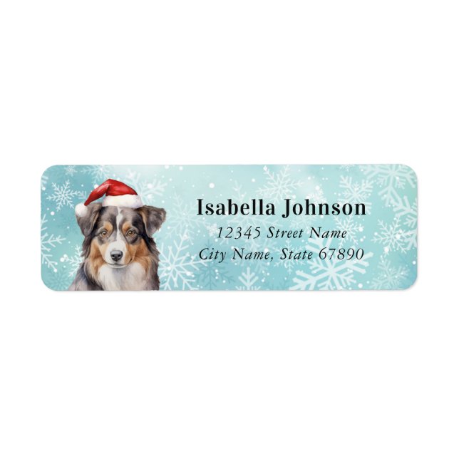 Australian Shepherd Dog Return Address Labels (Front)