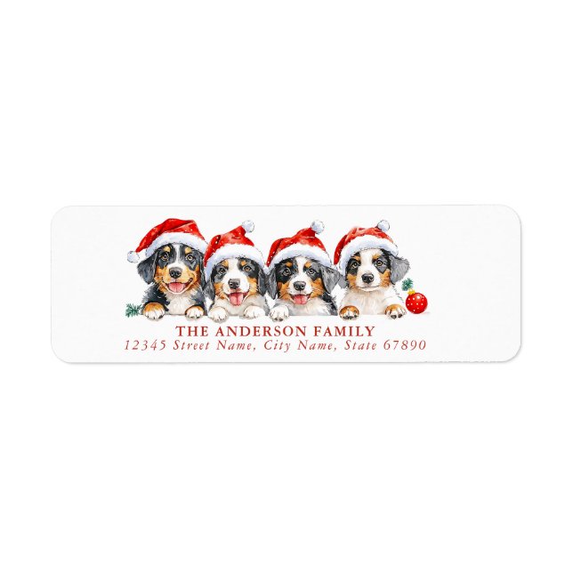 Australian Shepherd Dog Return Address Labels (Front)