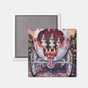 Australian Shepherd Dog Valentine's Day  Magnet
