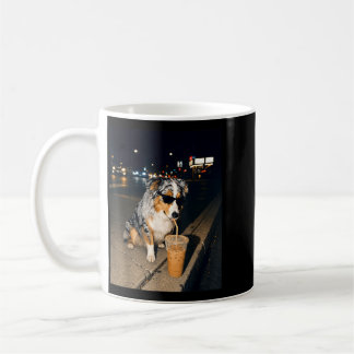 Australian Shepherd Drinking Iced Coffee Dog Lover Mug
