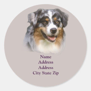 Australian Shepherd Fabulous Address Label