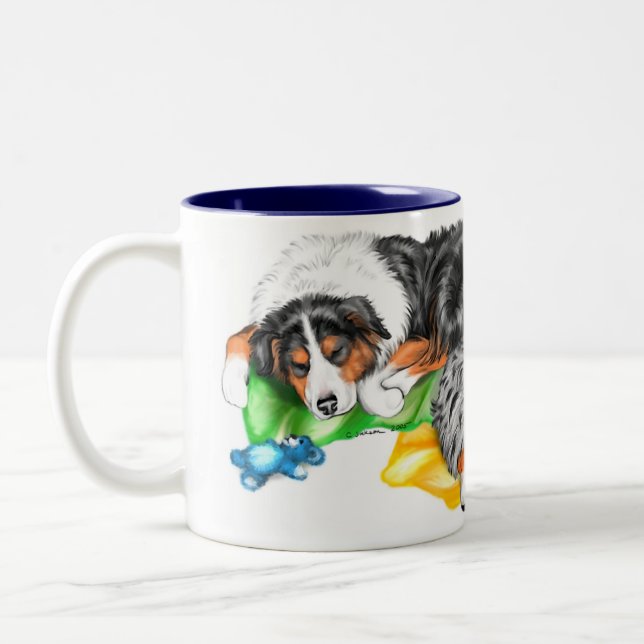 Australian Shepherd Family Nap Mug (Left)