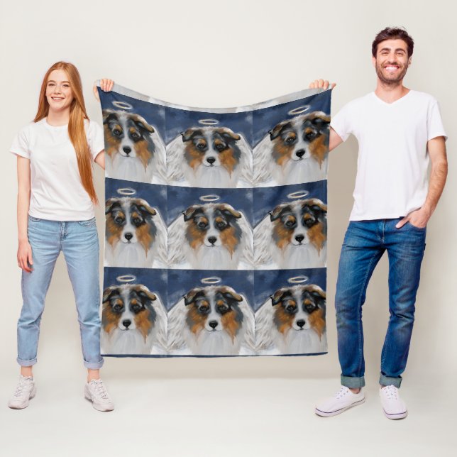 Australian Shepherd Fleece Blanket (In Situ)