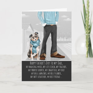 Australian Shepherd from the Dog Father's Day Card