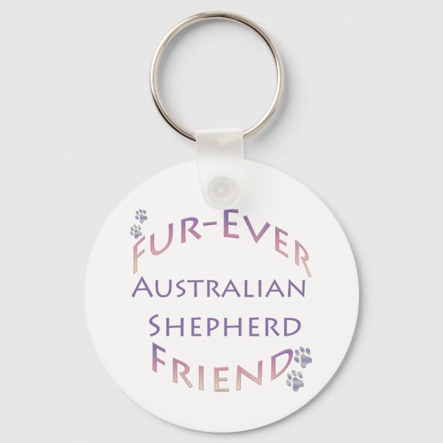 Australian Shepherd Furever Key Ring (Front)