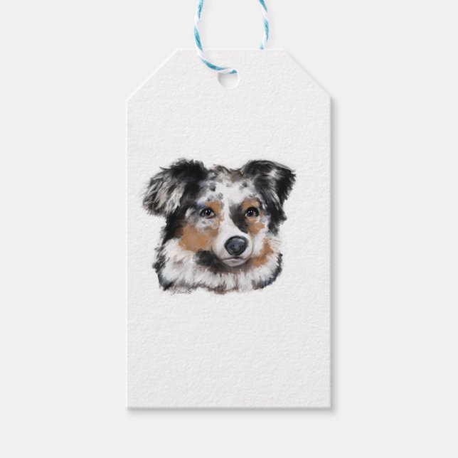Australian Shepherd Gift Tags (Front)