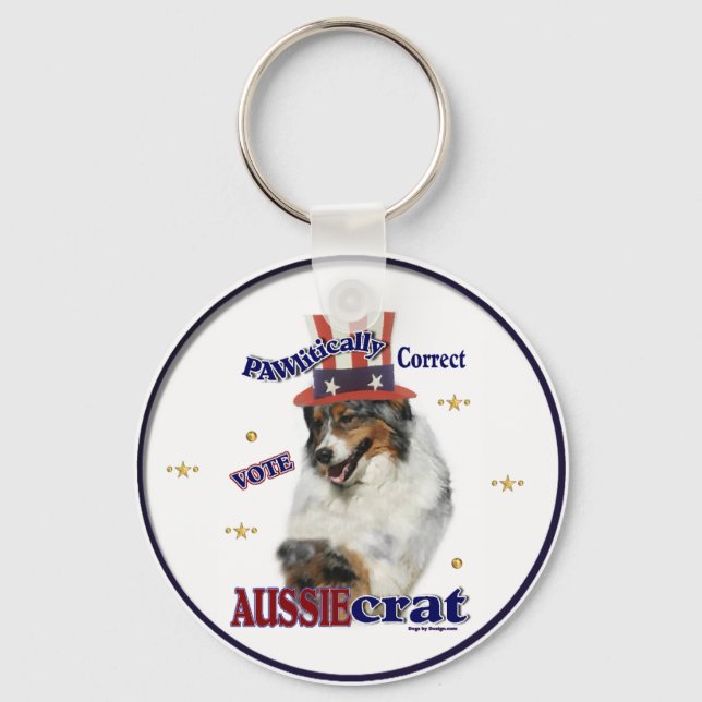 Australian Shepherd Gifts Key Ring (Front)