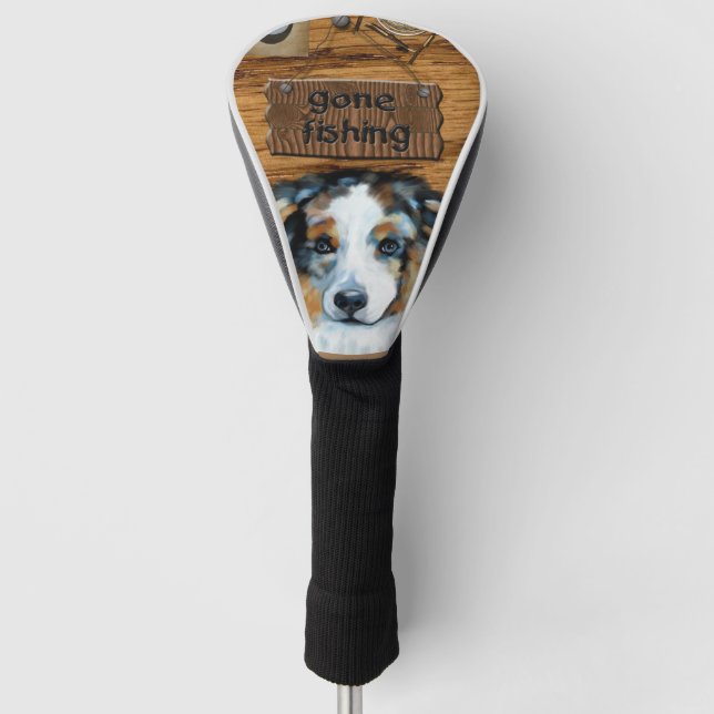 Australian Shepherd   Golf Head Cover (Front)