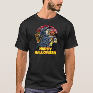 Australian Shepherd Happy Halloween Costume Grim R T-Shirt