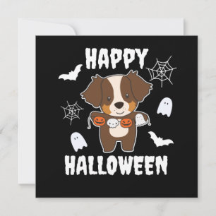 Australian Shepherd Happy Halloween Dog Costume Invitation