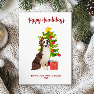 Australian Shepherd Happy Howlidays Card