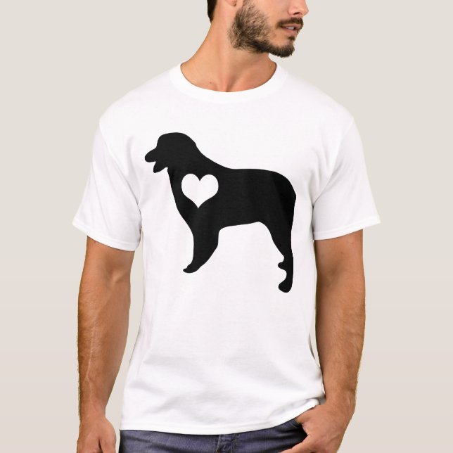 Australian Shepherd Heart Mens T-Shirt (Front)