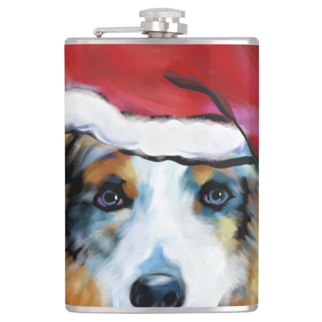 Australian Shepherd Hip Flask (Front)