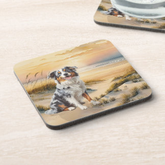 Australian Shepherd in a Beach Cove Coaster
