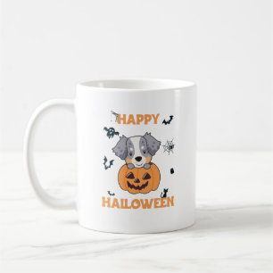 Australian Shepherd In Pumpkin Cute Happy Coffee Mug