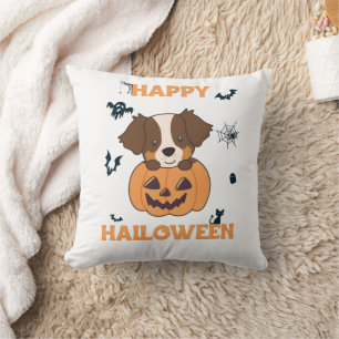 Australian Shepherd In Pumpkin Cute Happy Cushion